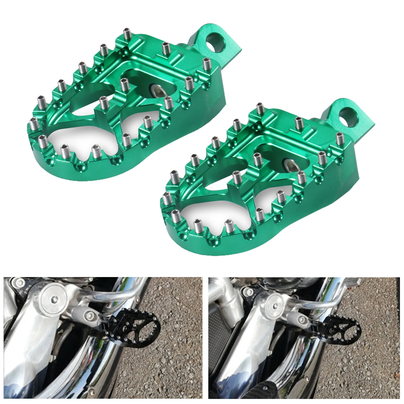 Billet Aluminum Motorcycle Anti-slide Footrests Footpegs for Harley XL883 XL883C XL883R 2007-2010