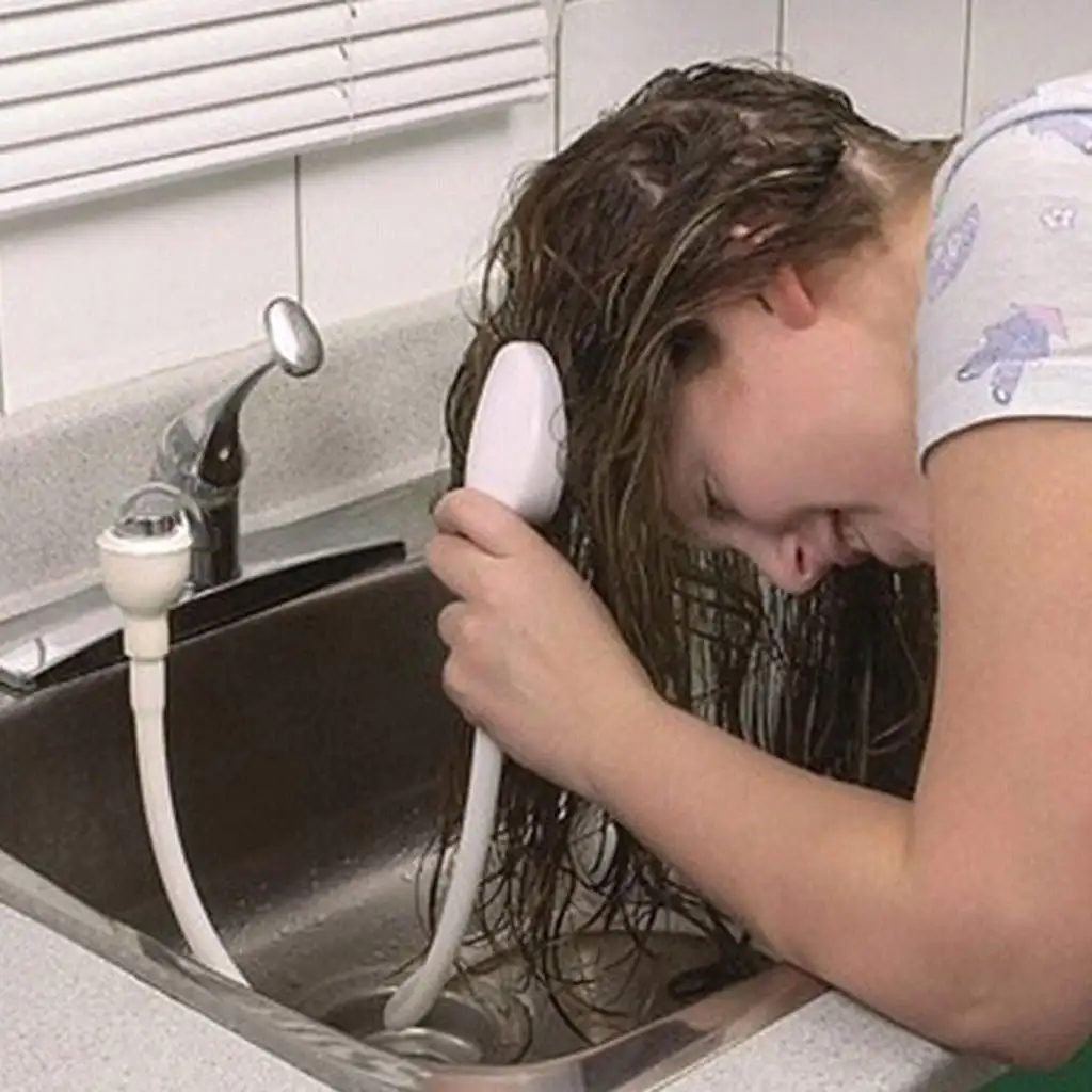 Hand Held Shampoo Spray Hose Bathroom Accessories and Tools Dog Shower Attachment Pet Hose for Bathtub Faucet