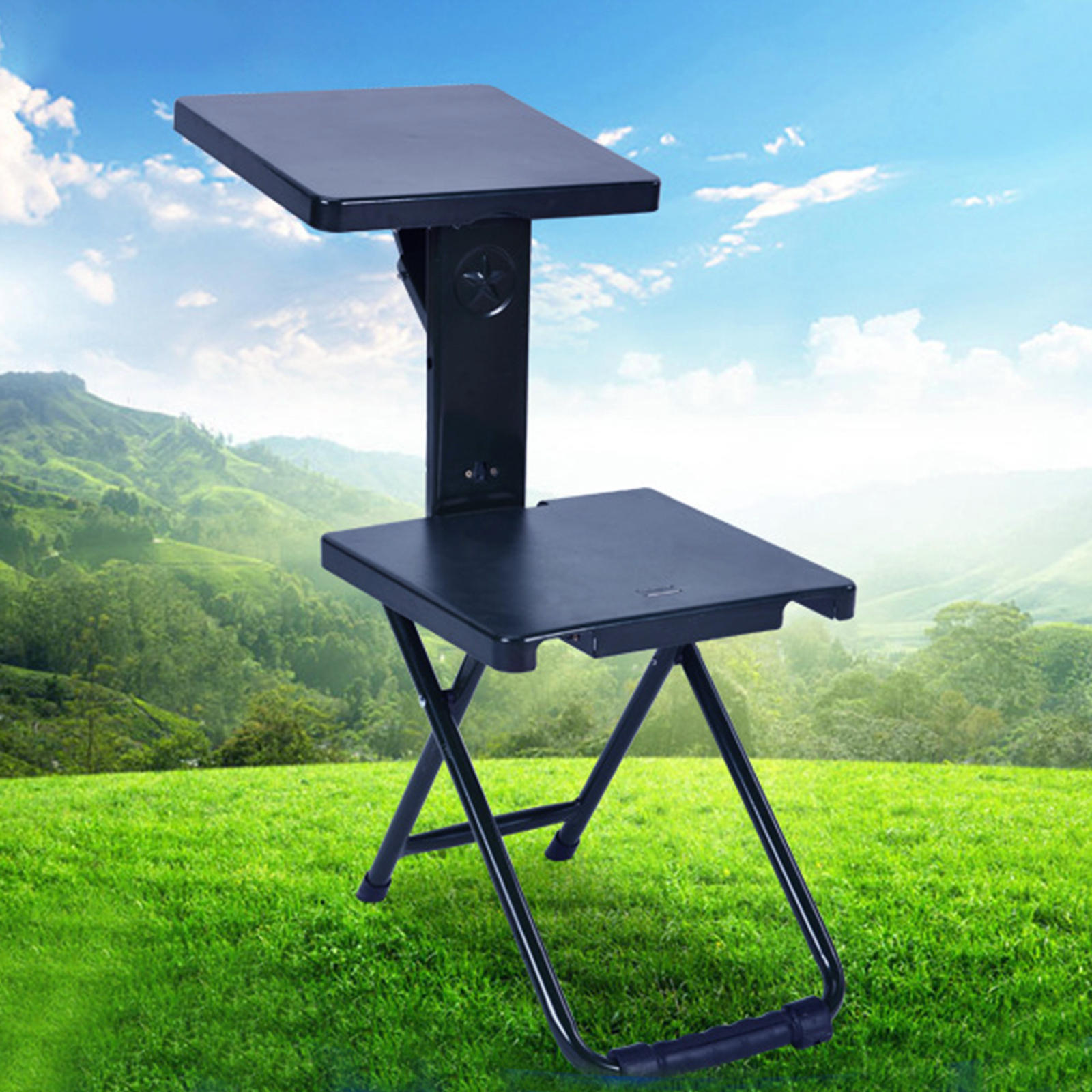 Portable Folding Chair Seat Ultralight Steel ABS Multifunctional Stool for Writing Outdoor Hiking Beach Camp Hunting