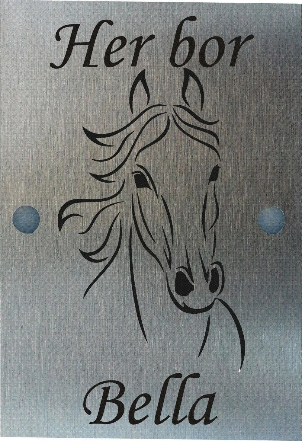 Personalised Horse Stable Door Sign Name Plate Plaque Aluminium Composite 