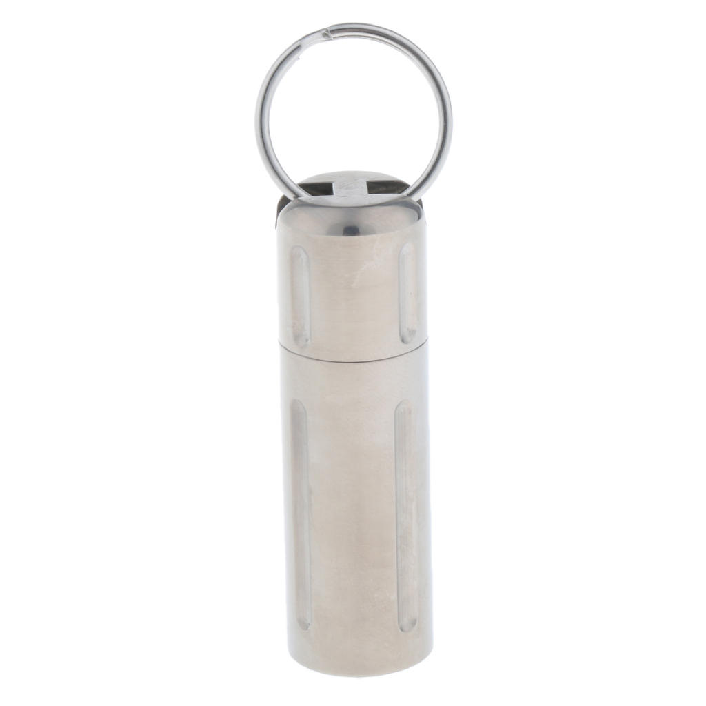 Titanium Pill Box Seal Bottle Storage Capsule Holder with ing 