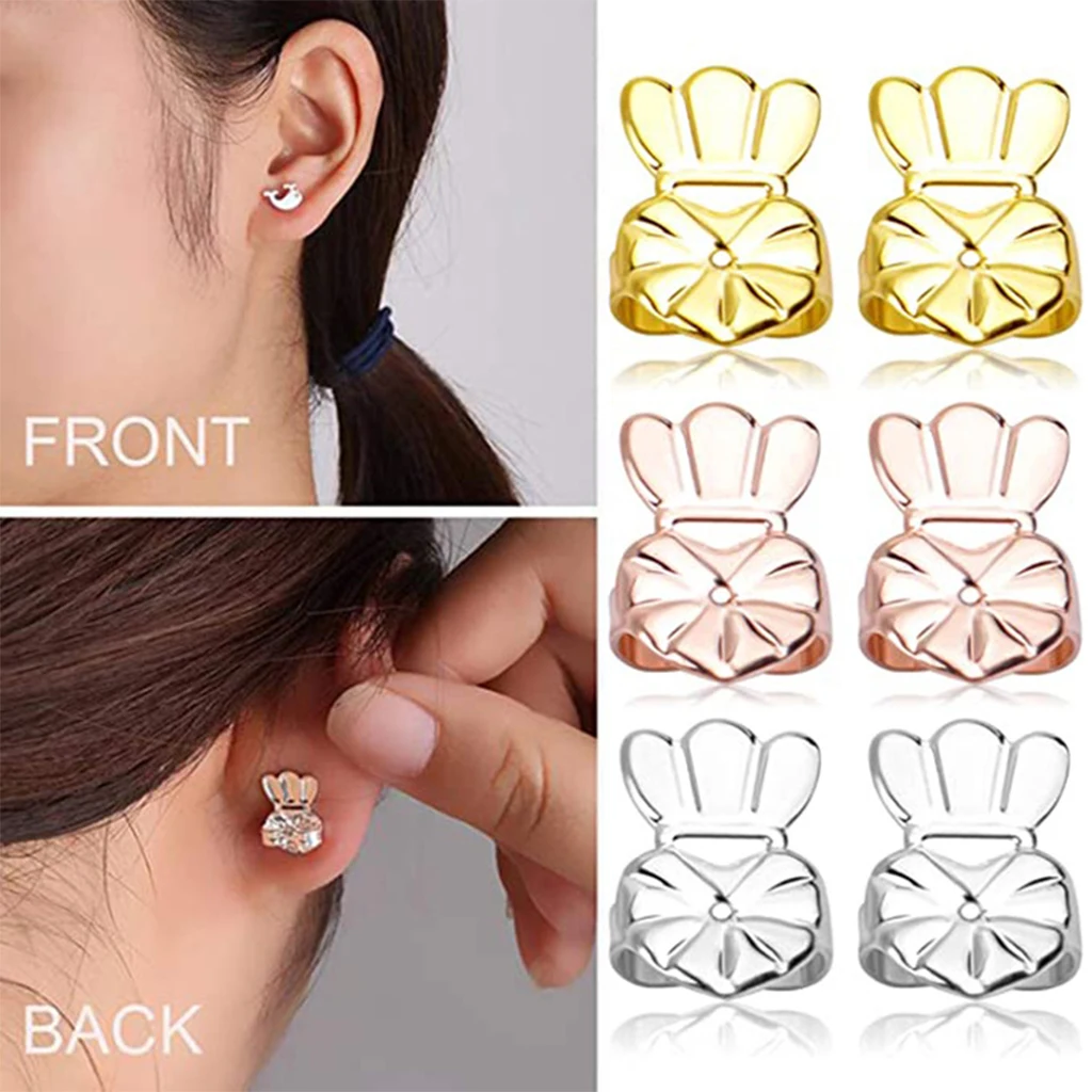 Earring Backs Secure Copper Ear Locking for Heavy Earring Replacement Hold in Place Earring Support Safety Women