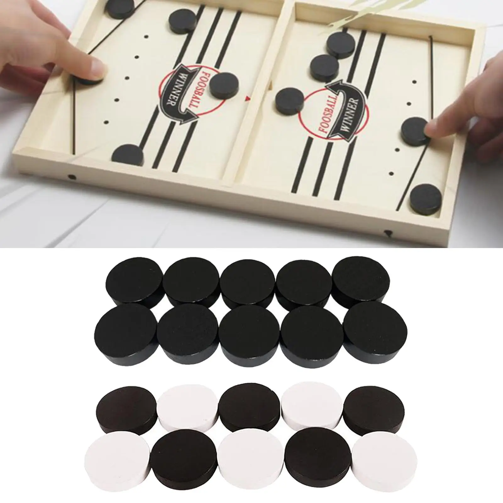Foosball Winner Games Table Hockey Game Pieces Wooden Chessman Catapult Chess Parent-child Interactive Toy Sling Puck Game Accs