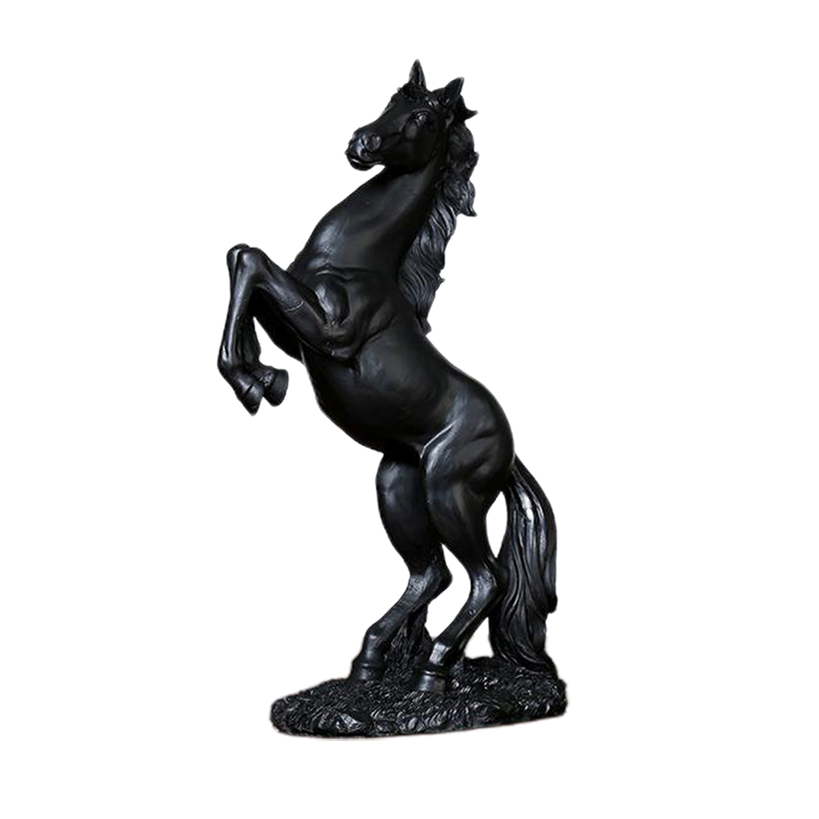 Horse Statue Figurines - Resin Standing Fighting Horse Sculpture Home Office Decoration Tabletop Decor Ornaments