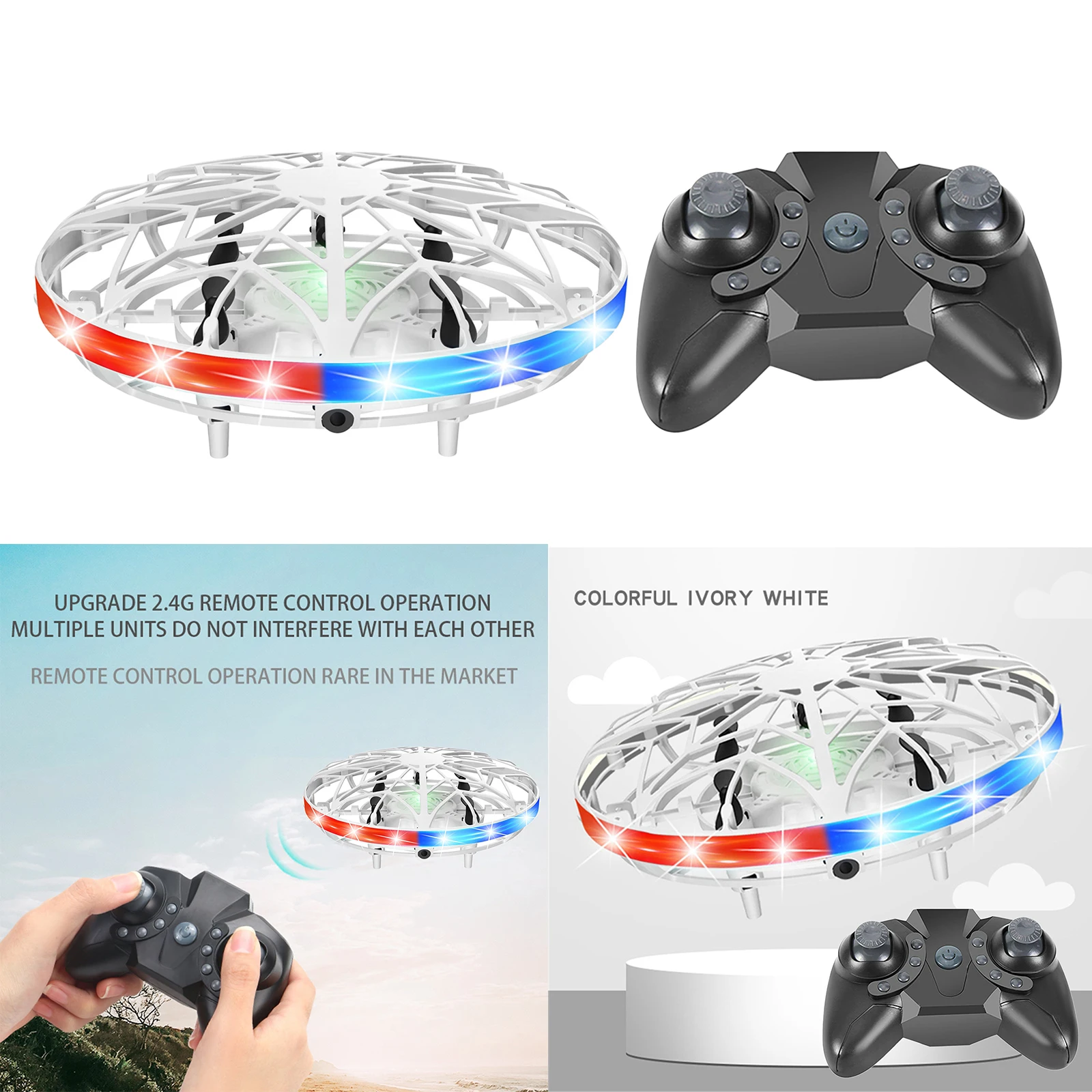 Hand Operated Mini Drones for 6 7 8 9 10 Years Old Kids Hands Free Flying UFO QF
