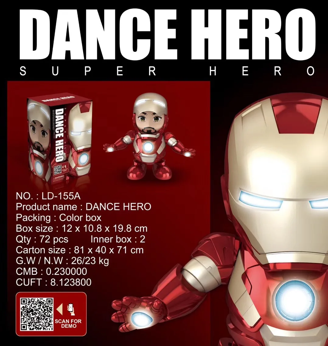 19cm Action Hero Dancing Singing Interactive Toy For Kid | Kids Toys