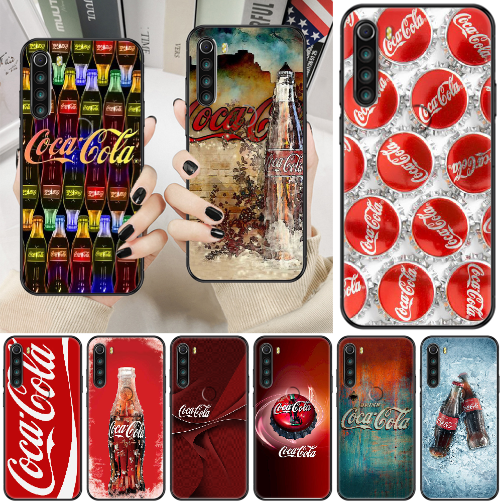 Coca арт Cola кока-колы чехол для телефона Xiaomi Redmi Note 7 7A 8 8T 9 9A  9S K30 Pro Ultra черный 3D мягкая накладка на заднюю панель из крышка  секции аккумулятора довольно | AliExpress