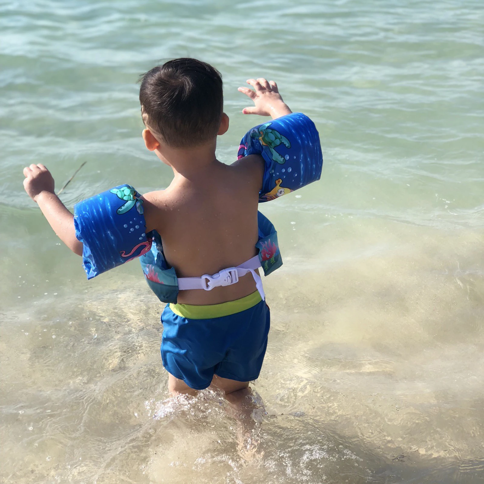 Baby Swim Life Jacket Vest with Shoulder Harness Arm Sea Beach Pool Toddler Swim Aid Floats  Kids Swim Vest for Baby Children