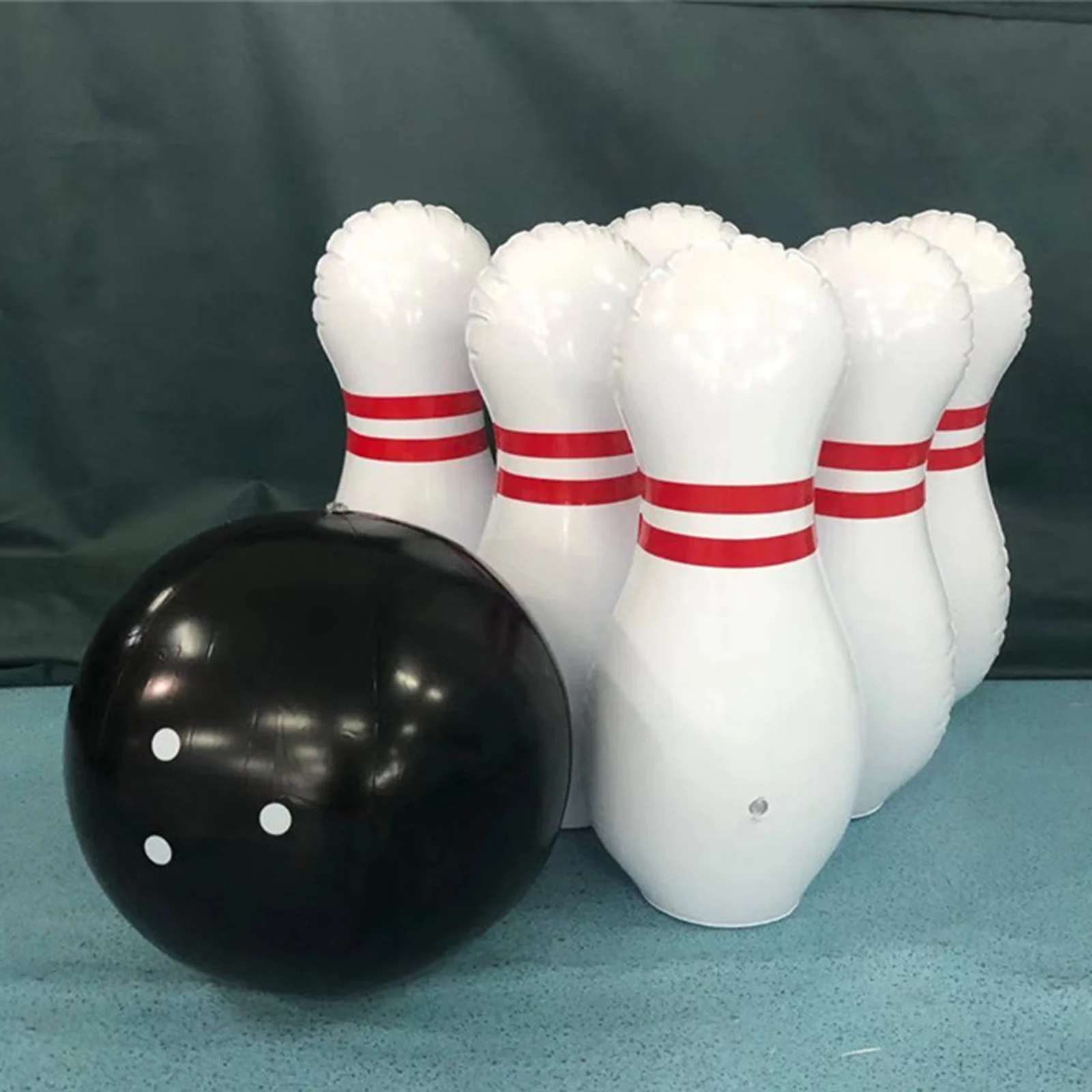 Inflatable Bowling Set (60x40CM) for Children - 6 Pin Bowling Set for Kids Indoor and Garden Toys Best Game for Family Together