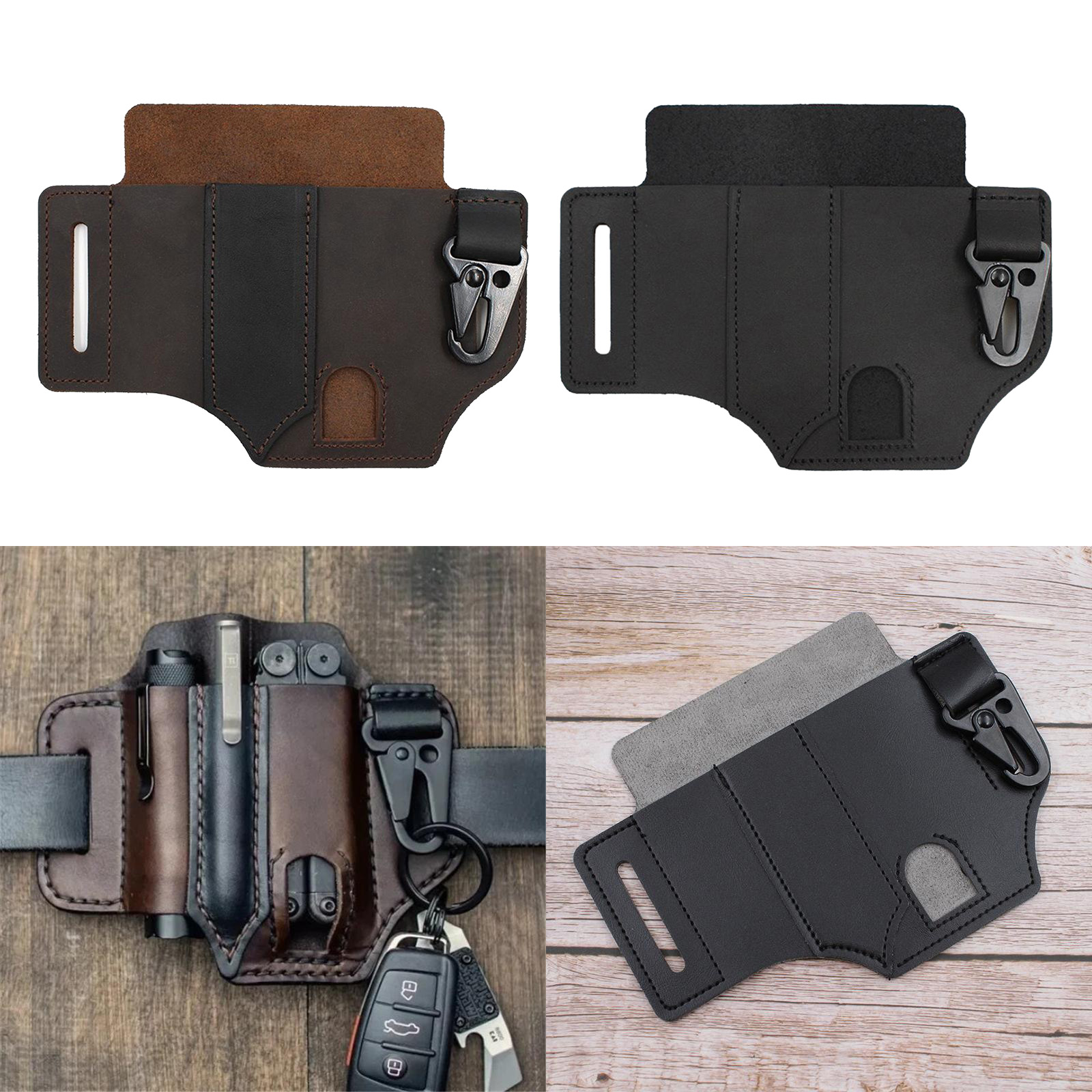 Leather Sheath Multitool Sheath  Organizer Key Holder for Camping Outdoor