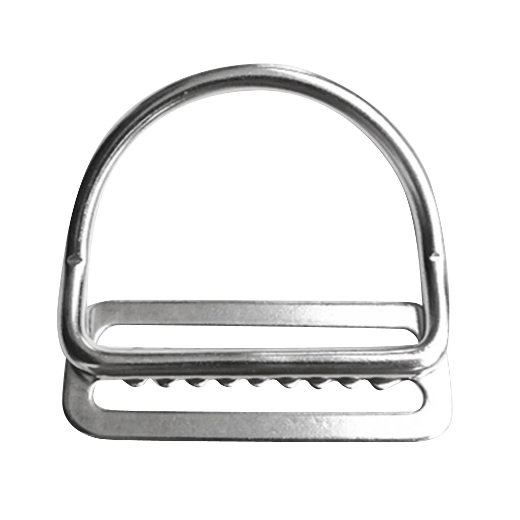 Scuba Dive 316 Stainless Steel Keeper Clip & Bent D Ring For 5cm Weight Belt