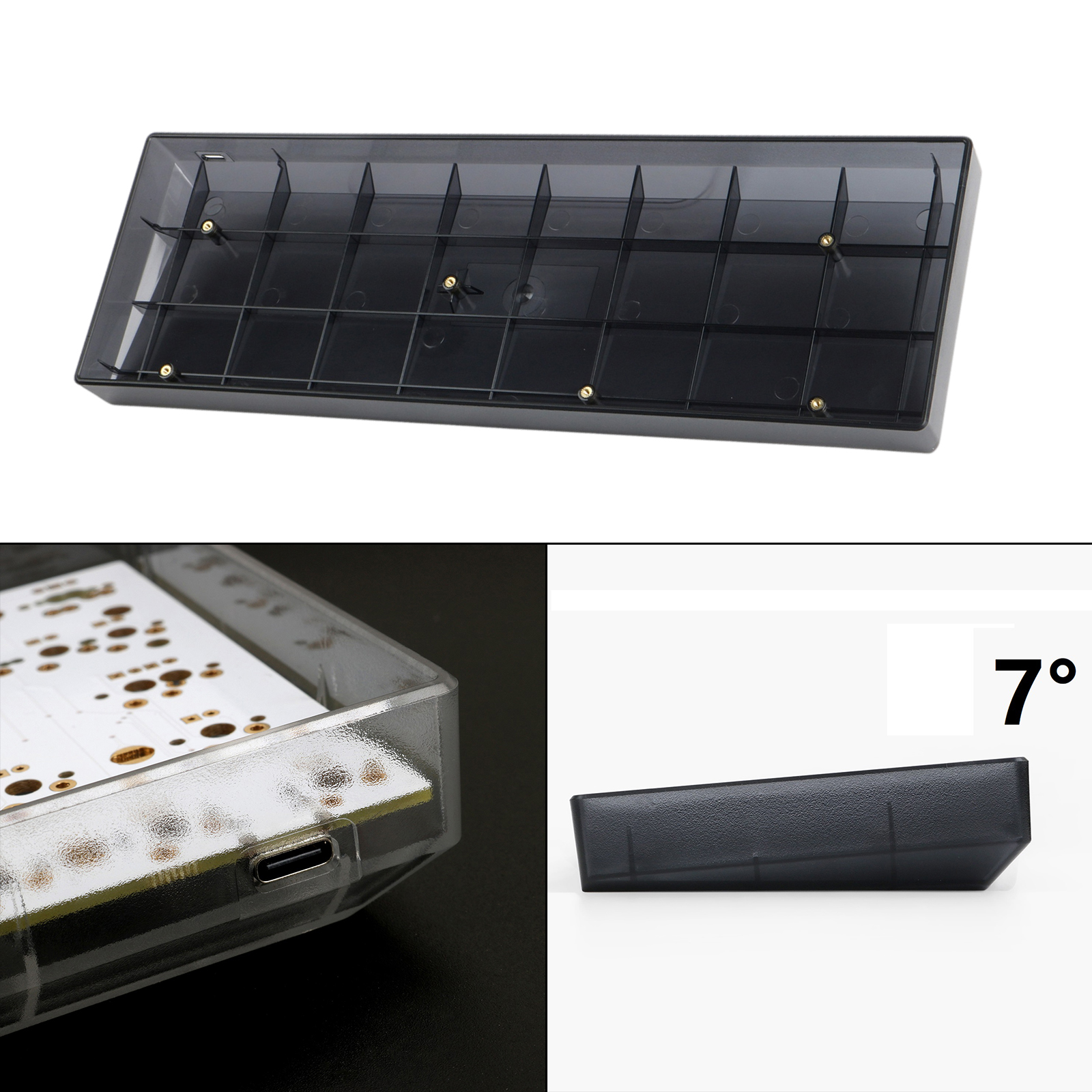 Keyboard Case Plastic Shell for 65% DIY XD68 GK68 , Lightweight Durable