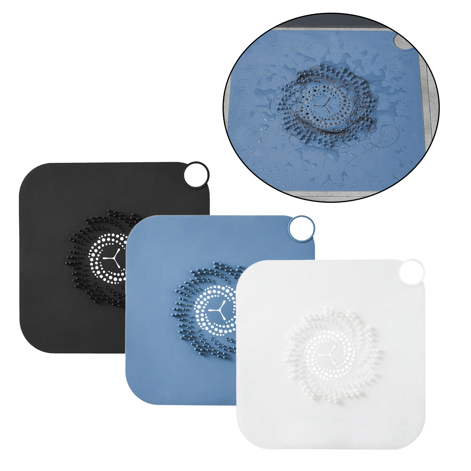 Floor Drain Cover Hair Catcher Floor Drain Pad Bathtub Drain Cover Waste Plug Filter Drain Stopper for Kitchen Bathroom Sink
