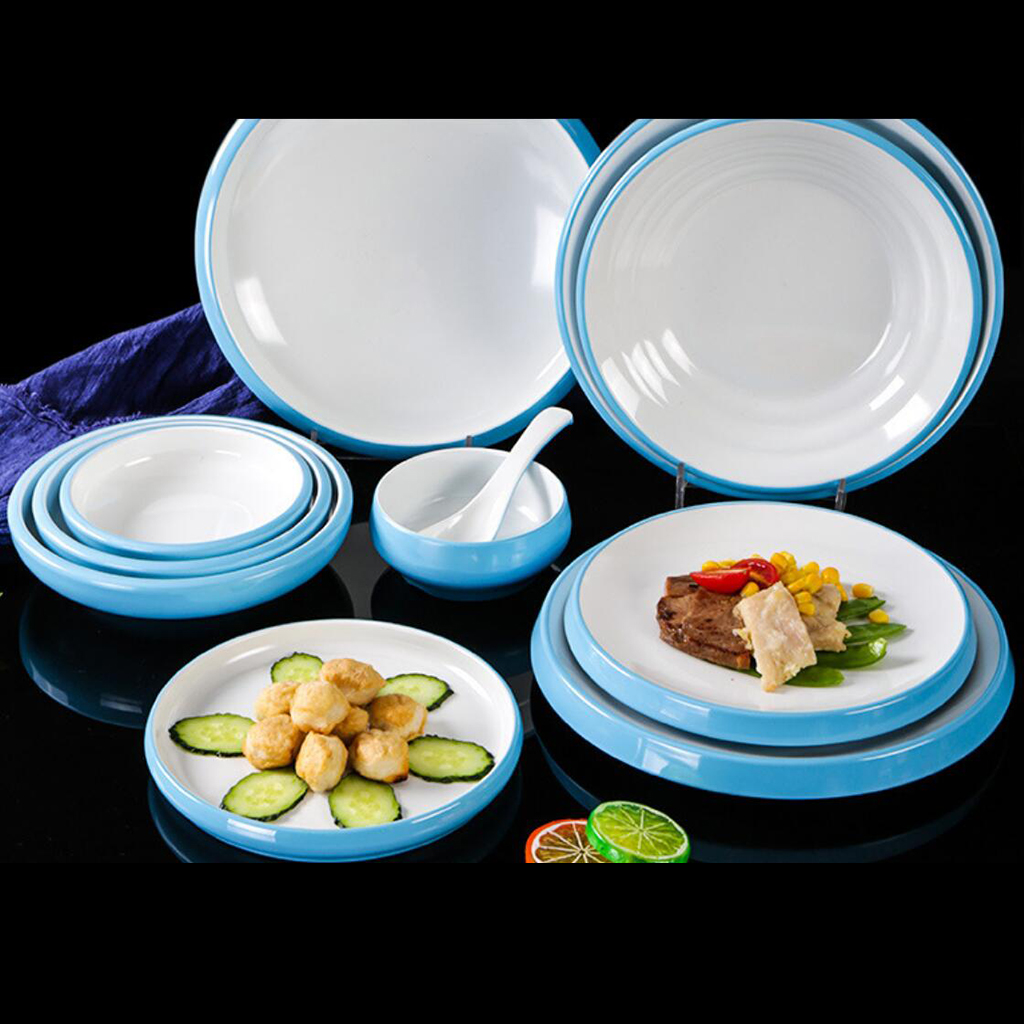 8-10'' Melamine Dessert Plates Serving Dishes Cake Potato Platter Restaurant