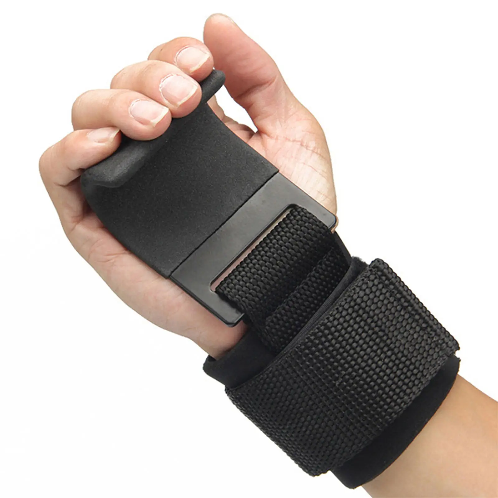 Weightlifting Gloves Weight Lifting Hooks With Wrist Wraps Straps Powerlifting for sale online 
