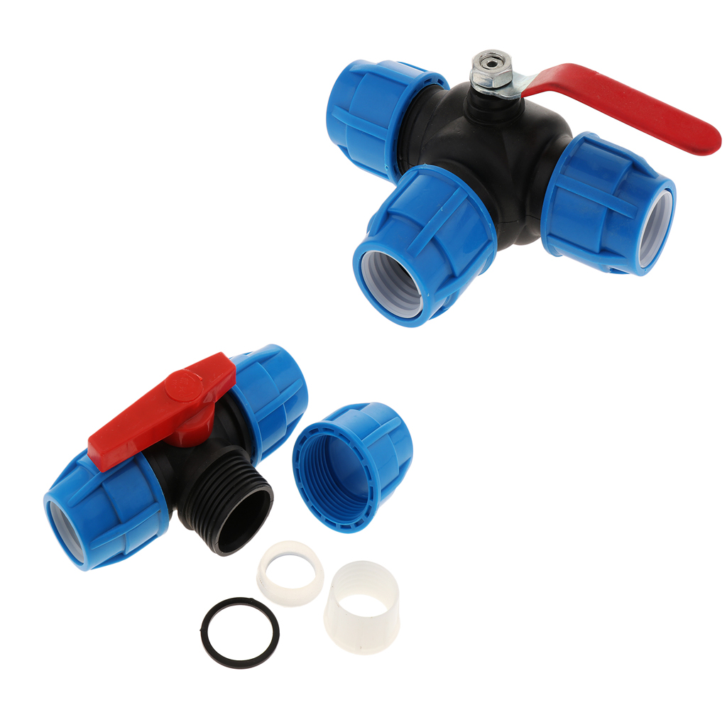PPR/ PE/ PVC Push Fittings with Valve Tube Tee Union Pneumatic Push in Fitting Pipe Fittings Push Fittings Kit