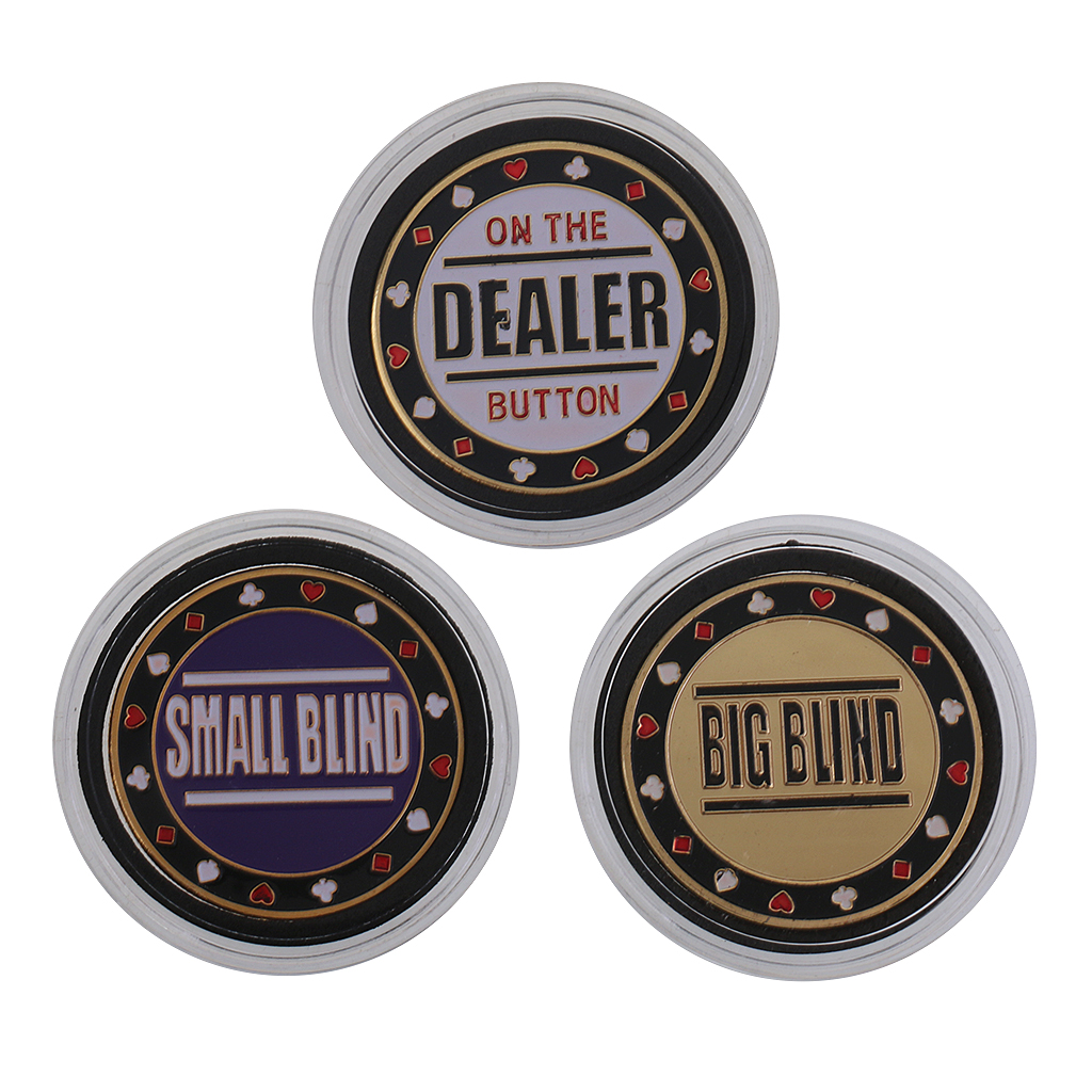 1 Dealer 1 Small Blind 1 Big Blind Poker Chip Set Poker Card Guard Protector