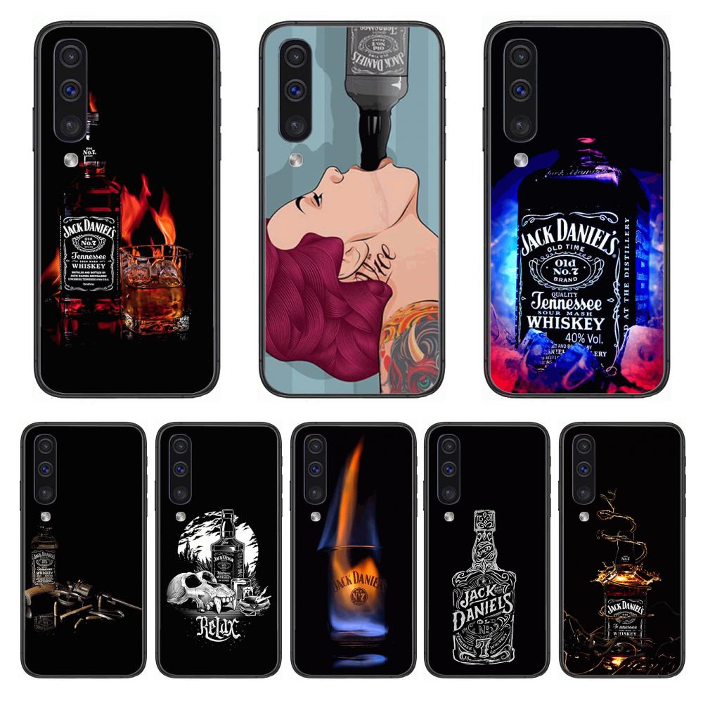 JACK DANIELS Whiskey фирменный чехол для телефона Корпус для Samsung Galaxy  A 3, 5, 6, 7, 8, 9, E 2018 плюс 2017 E S черная раковина арт Чехол для ...