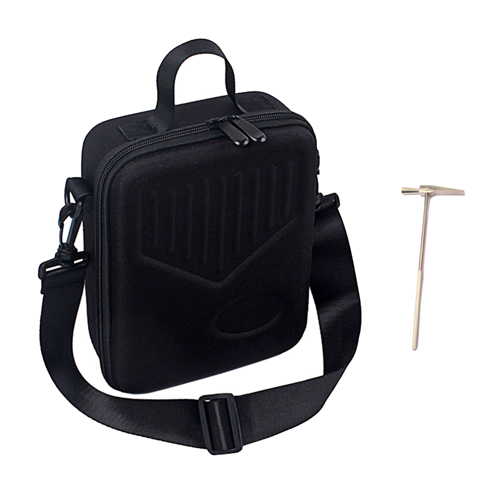 Portable 17 Keys Kalimba Storage Case with Tuning Hammer Waterproof Black