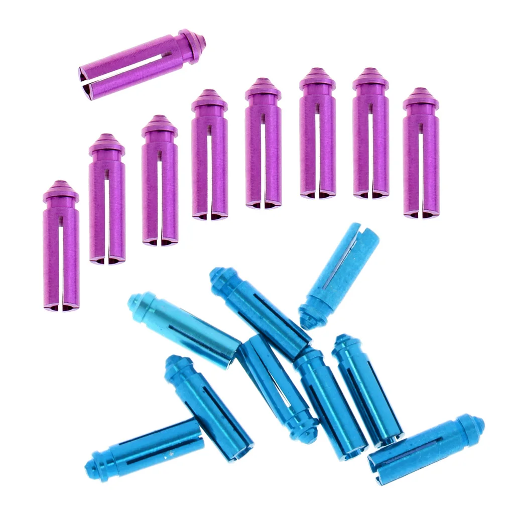Aluminum Dart  Savers Protectors, Set of 18, Purple + Blue