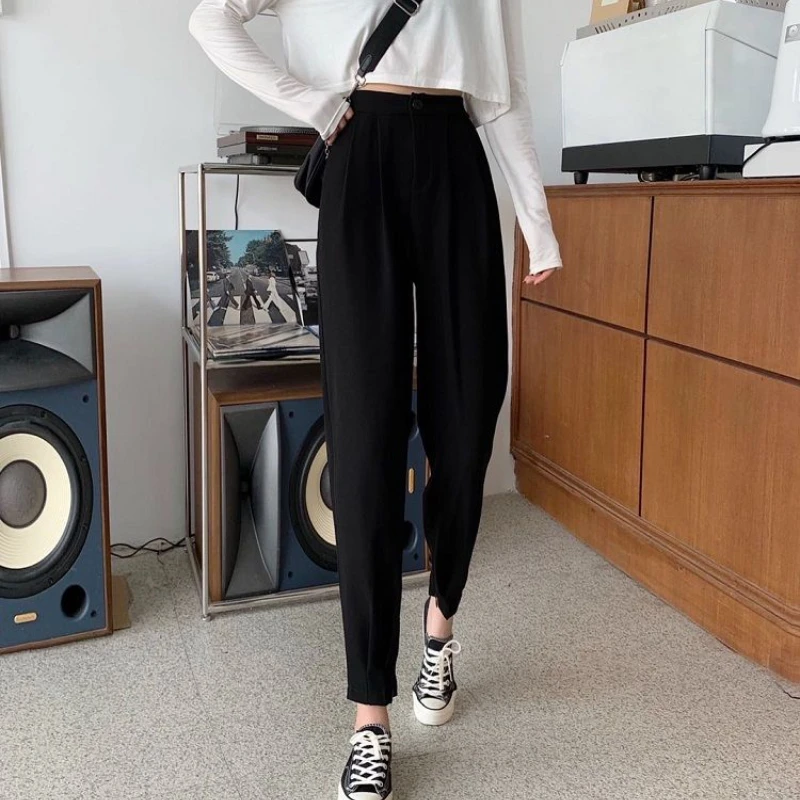 cintura alta estilo coreano design elegante puro