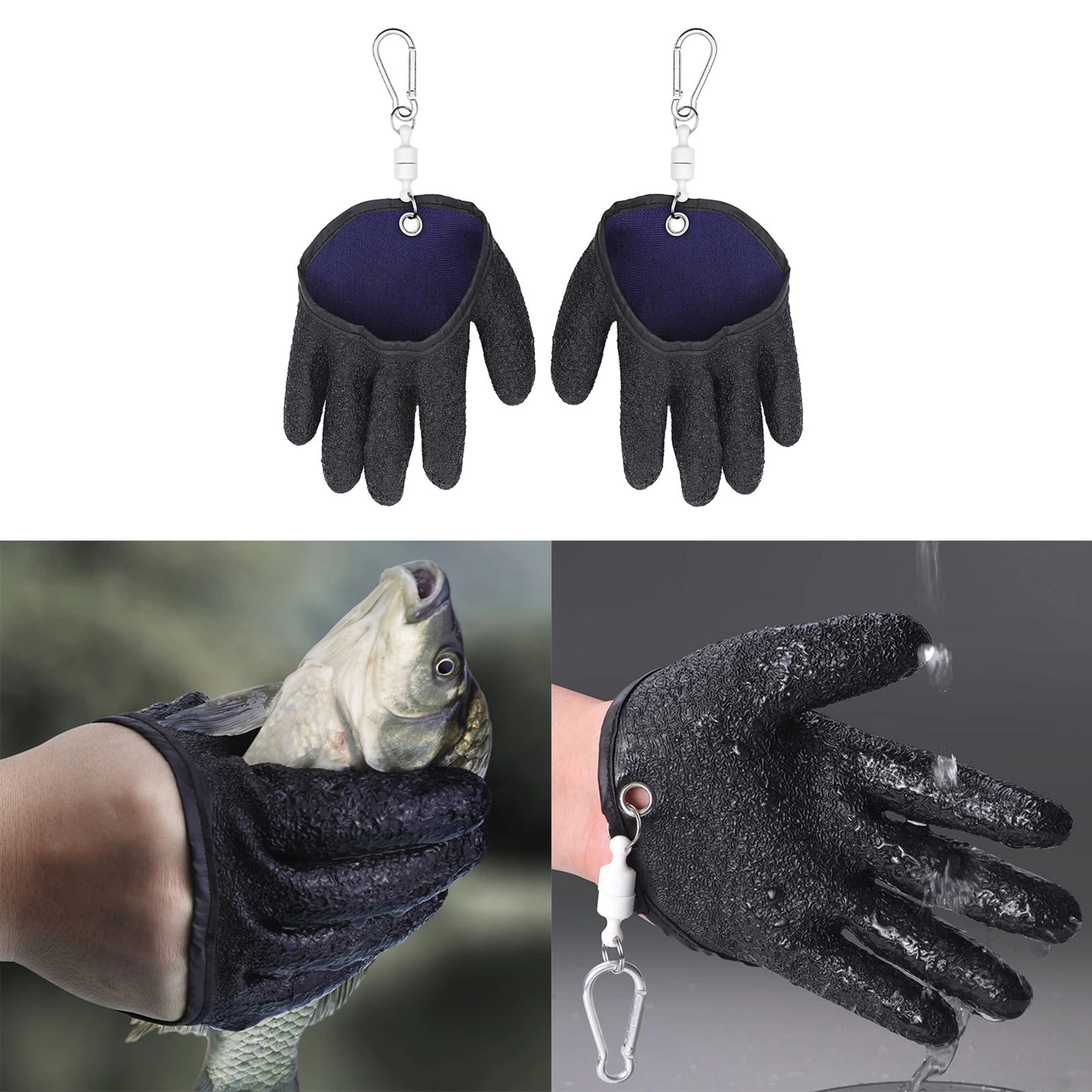 Fisherman Professional Left/ Right Hand Fishing Glove, with Magnet Hooks Release for Winter