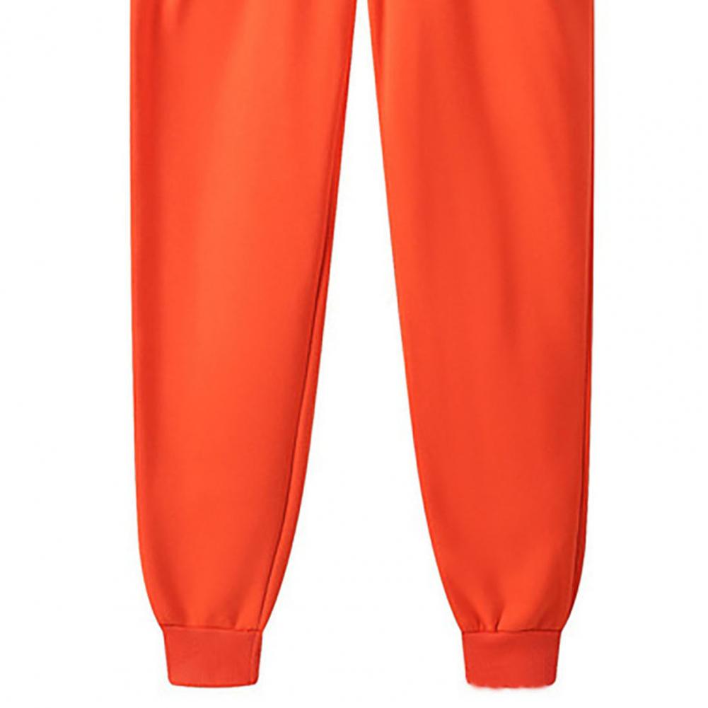 Однотонные прямые брюки унисекс длиной до щиколотки с поясом на резинке ...