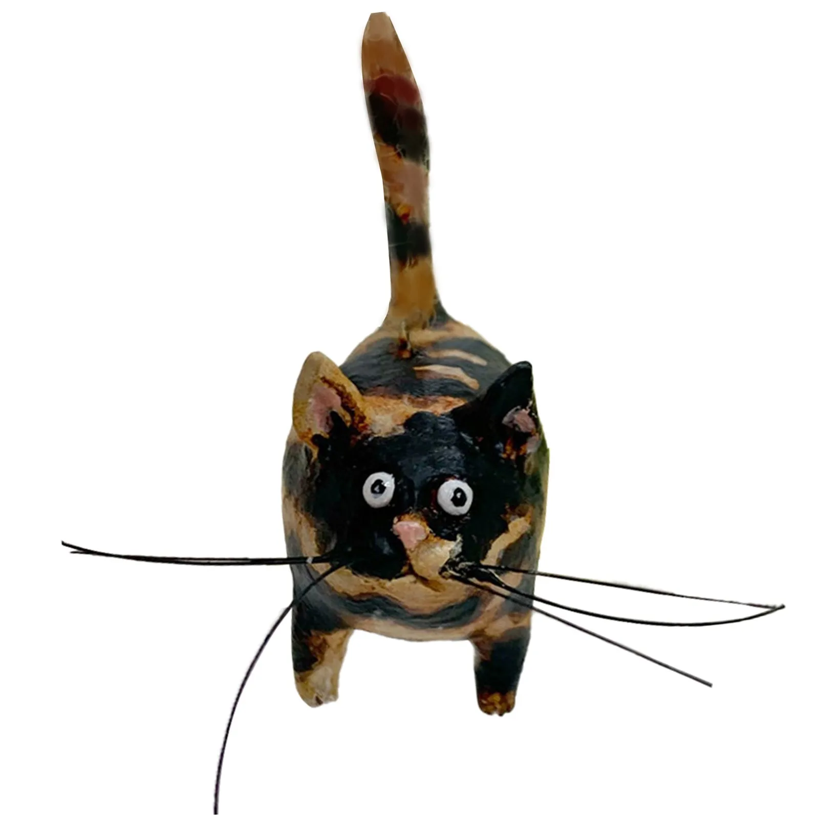 Pretty BLACK kitty kitten CAT resin Figurine HAND PAINTED MINIATURE Small Mini 