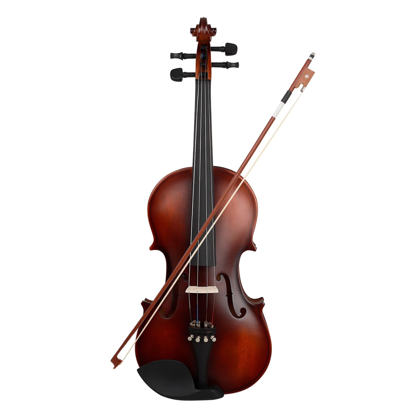 4/4 Full Size Vintage Acoustic Violin Practice Fiddle with Case & Bow for Beginner Kids String Instrument Violin Set