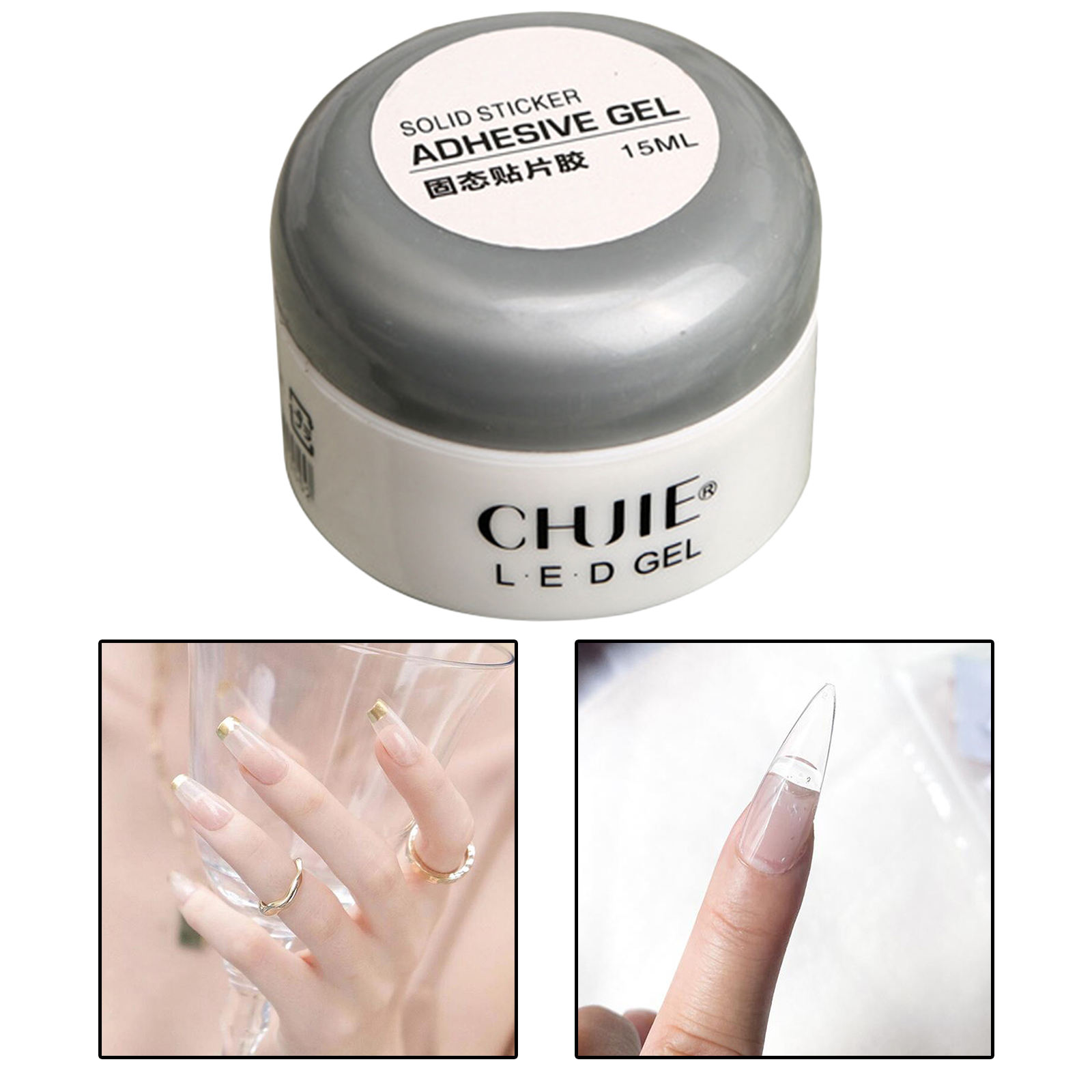 Nail Art Gel Long Lasting 15ml Sticky for Beginner Rhinestone Decoration Diamond