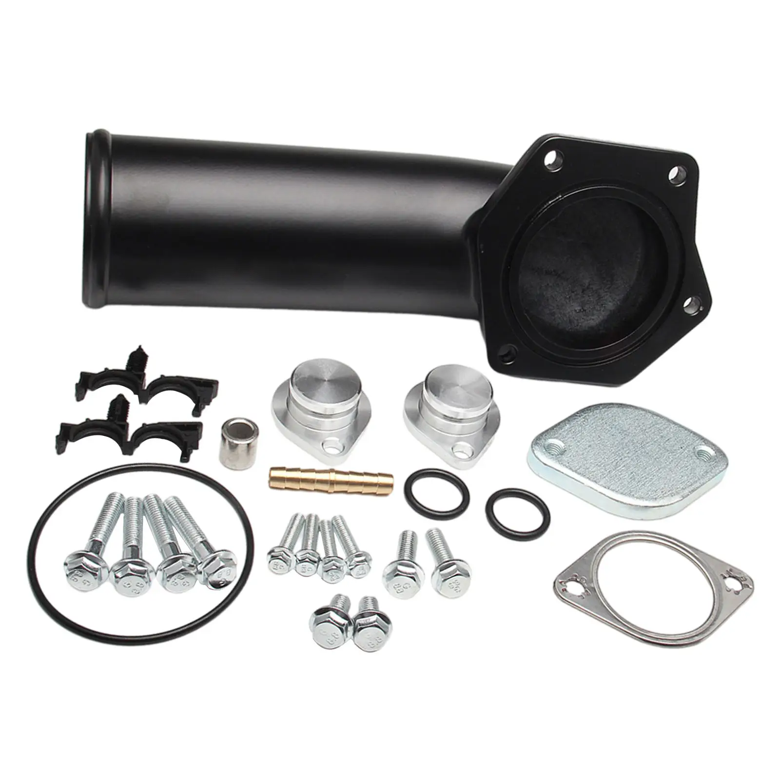 Intake Elbow Pipe Repalcement 6.4L High Flow Black Powerstroke 391Ci Parts 2008-2010 Valve Kit for Ford Super Duty