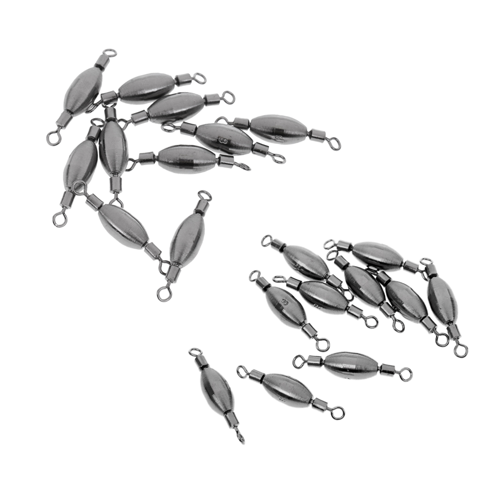 20pcs, Quick Sinker Fishing Swivels Fishing Rig Accessories Tackle 0.5/0.3