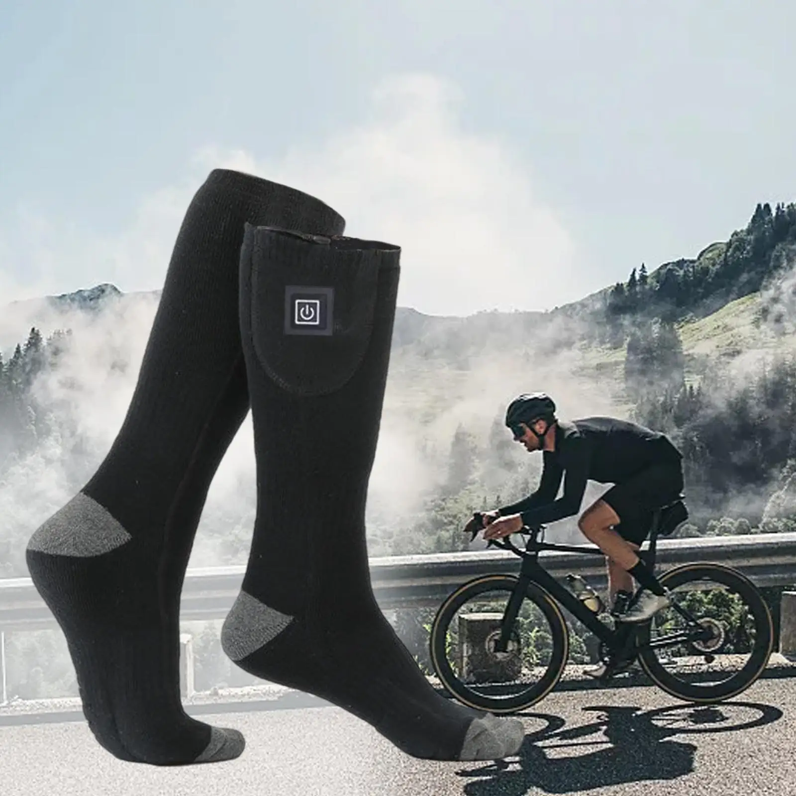 4000mah Winter Heated Socks Men`s Women`s Thermal Heating Socks Foot Warmer Electric Socks Warm Socks Trekking Ski Cycling