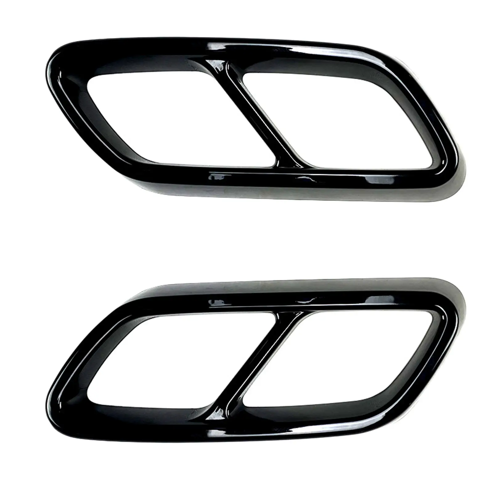 2x Exhaust Pipe Cover Trim Muffler Exterior Decoration Decorate Durable Sticks Covers Fits for Mercedes x253 2015-2018 W205