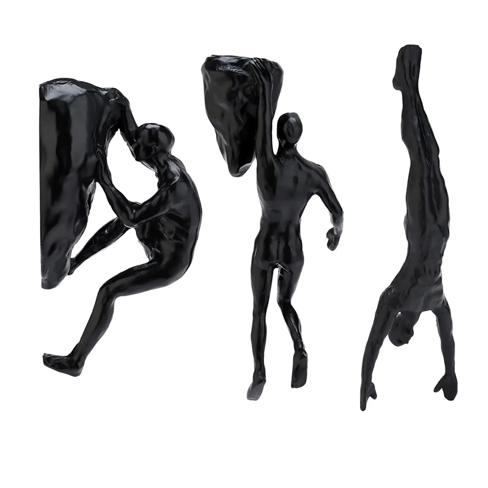 Nordic Retro Resin Climbing Man Wall Sculptures Creative Hand-finished Sculpture Bar/Home/Office Art Decor Figurine