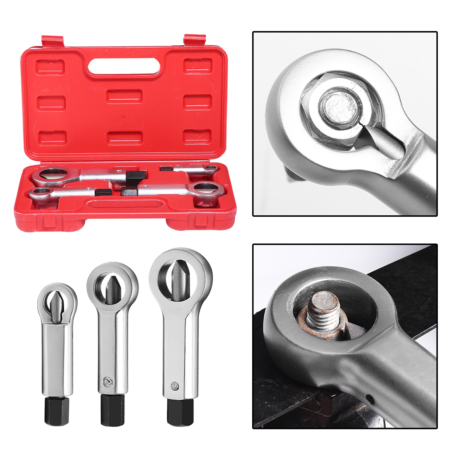 Compact Carbon Steel Adjustable Stuck Nuts Splitter Tools Rust Nut Breaker Manual Remover Extractor Hand Splitting Tool