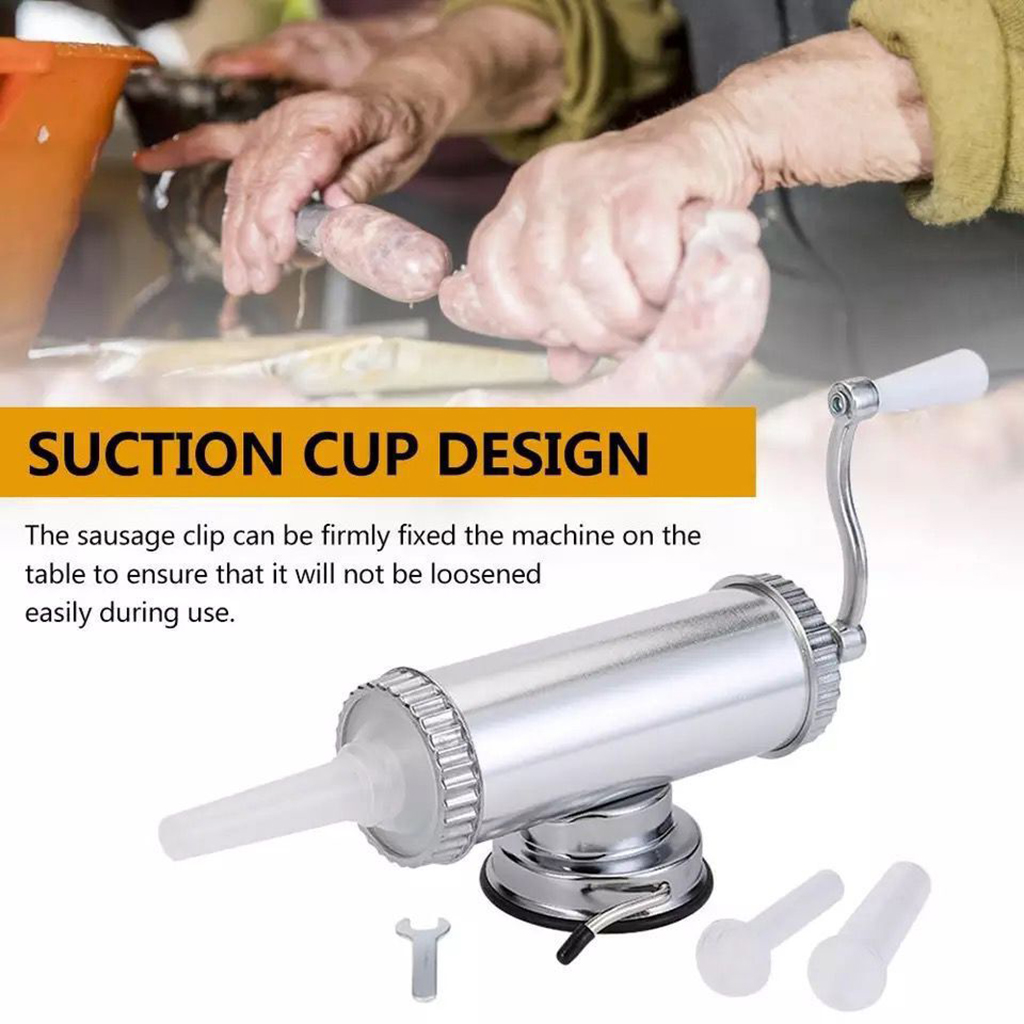 Homemade Kitchen 2 LBS Sausage Maker Meat Stuffer Filler Saugage Press