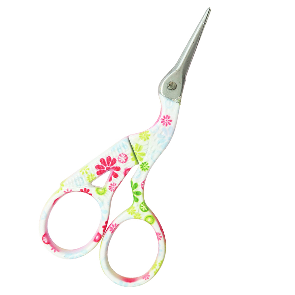 Small Stainless Steel Classic Stork Scissors Crane Design Sewing Scissors DIY Tools Dressmaker Shears for Embroidery, Craft