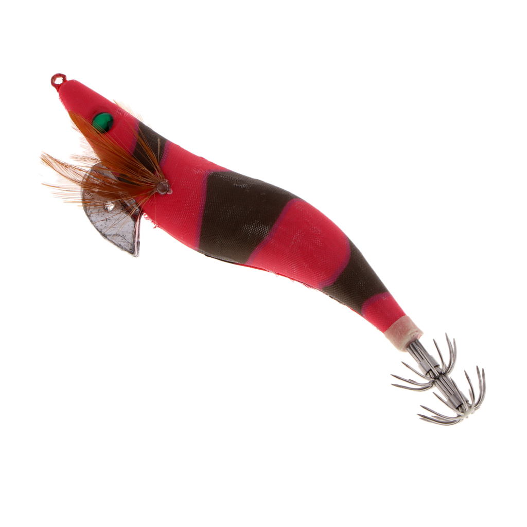 Glow in The Dark Luminous Fishing Lures Bait Squid Shrimp Jigs Hooks 13.5cm