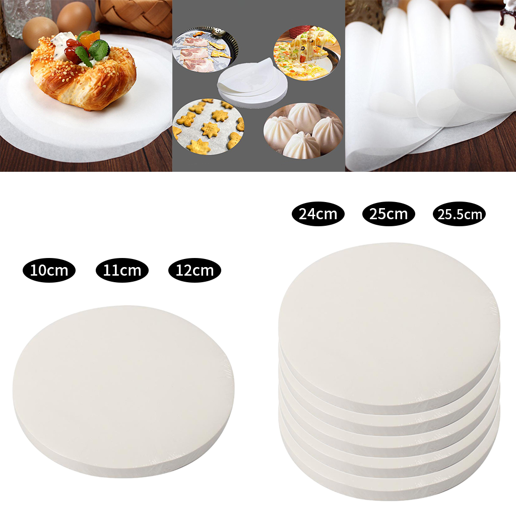 Round Baking Paper Circle Parchment Paper Liner BBQ Oven Patty Hamburger Paper Cake Non-Stick Baking Tool for Baking Cookies