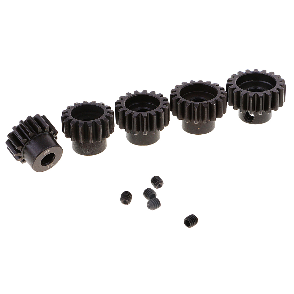 1/8 RC Car M1 5mm 15T 16T 17T 18T 19T Pinion Motor Brushed Brushless RC Pinion Gear Remote Control Replacement Parts Accs