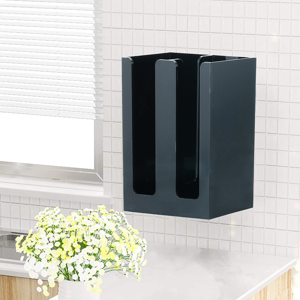 2 Compartments Coffee Cup Lid Organizer Paper Cup Dispenser Storage Rack