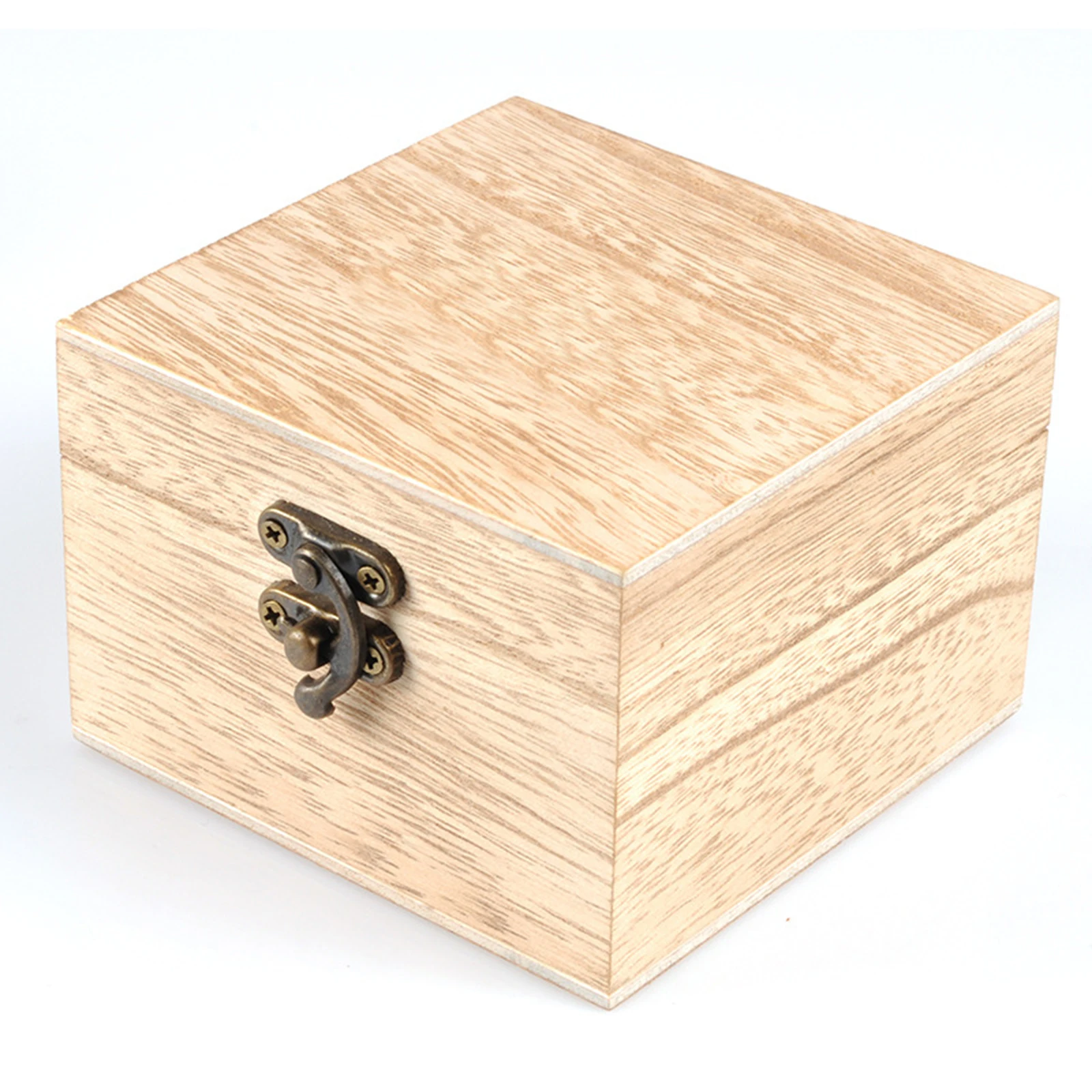 DIY Unpainted Wooden Watch Storage Case Wrist Watch Jewelry Box