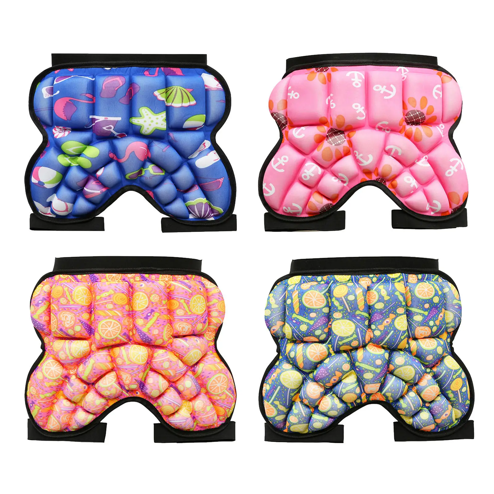 3D Padded Hip Protection Shorts Butt Guard Pad Lightweight for Roller Skating Ski Children