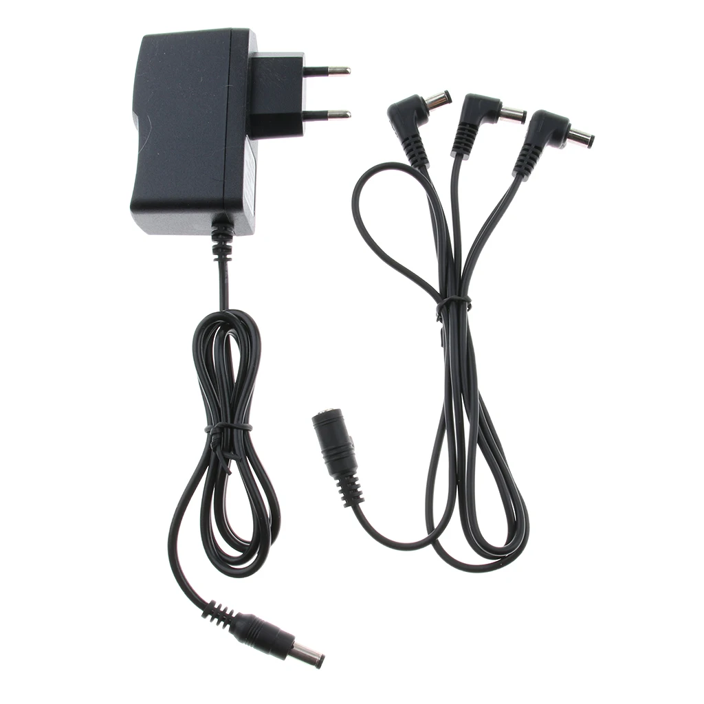 EU Standard Guitar Effector Power Supply Adapter Charger Cable Parts