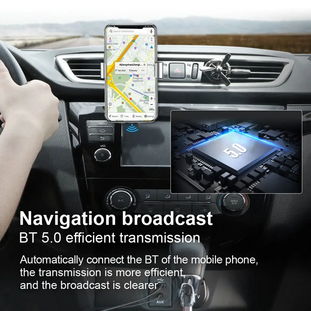 Protable Bluetooth V5.0 Car Audio Adapter Plug and Play For TV Home Sound System Car