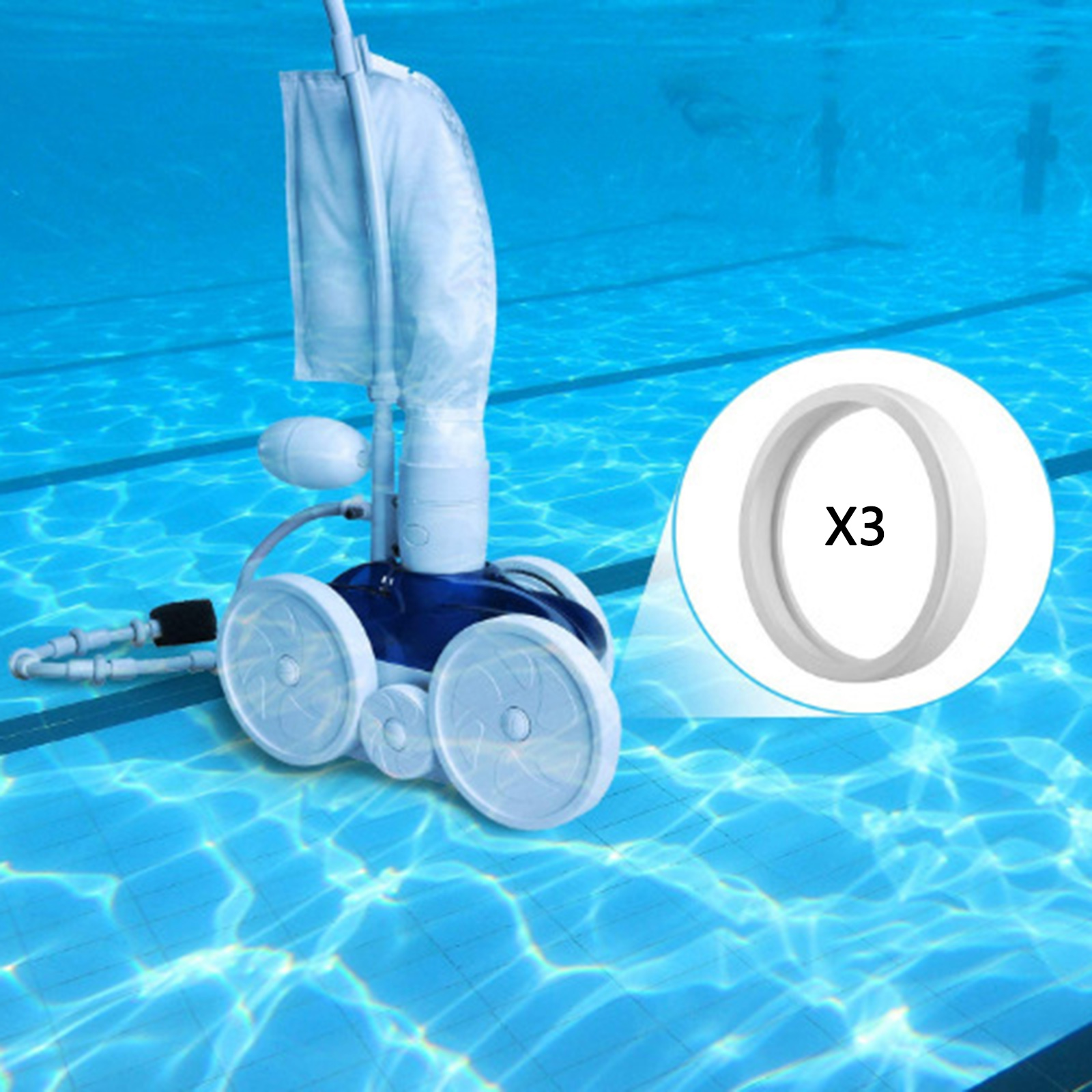 3PK Pool Cleaner All Purpose Tire For Polaris 180 280 360 380