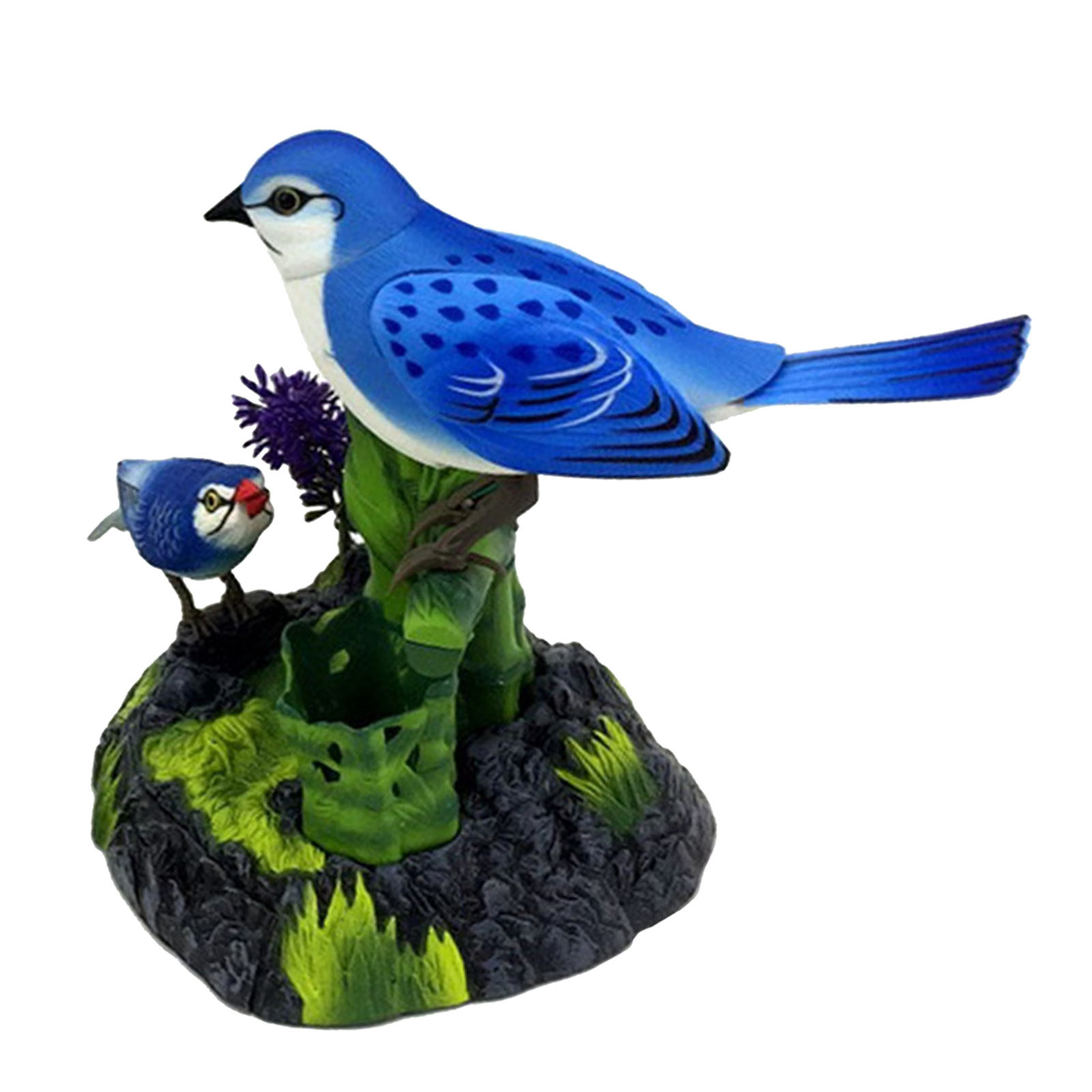 Simulated Sound Voice Control Bird Toy Chirping Parrot Education Toy Garden Decor
