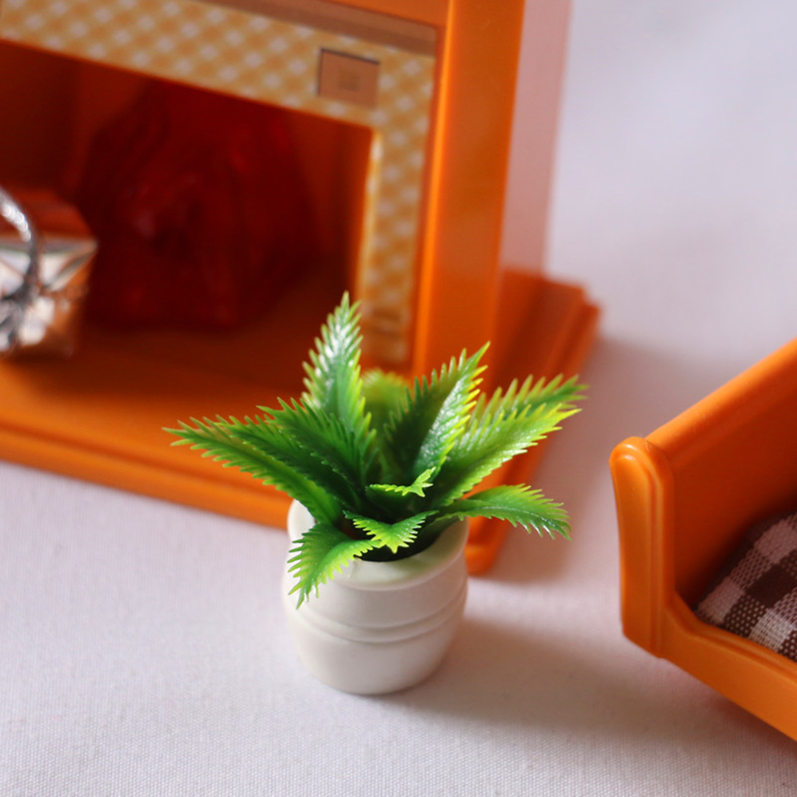 1:12 Dollhouse Miniatures in Pot Tree Plants Model Decoration Accessory