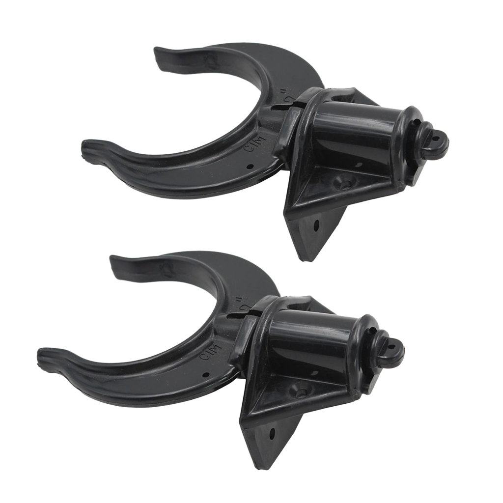 2 Pieces Black Plastic Oar Lock Rowlocks for Boat Marine Kayak Canoe